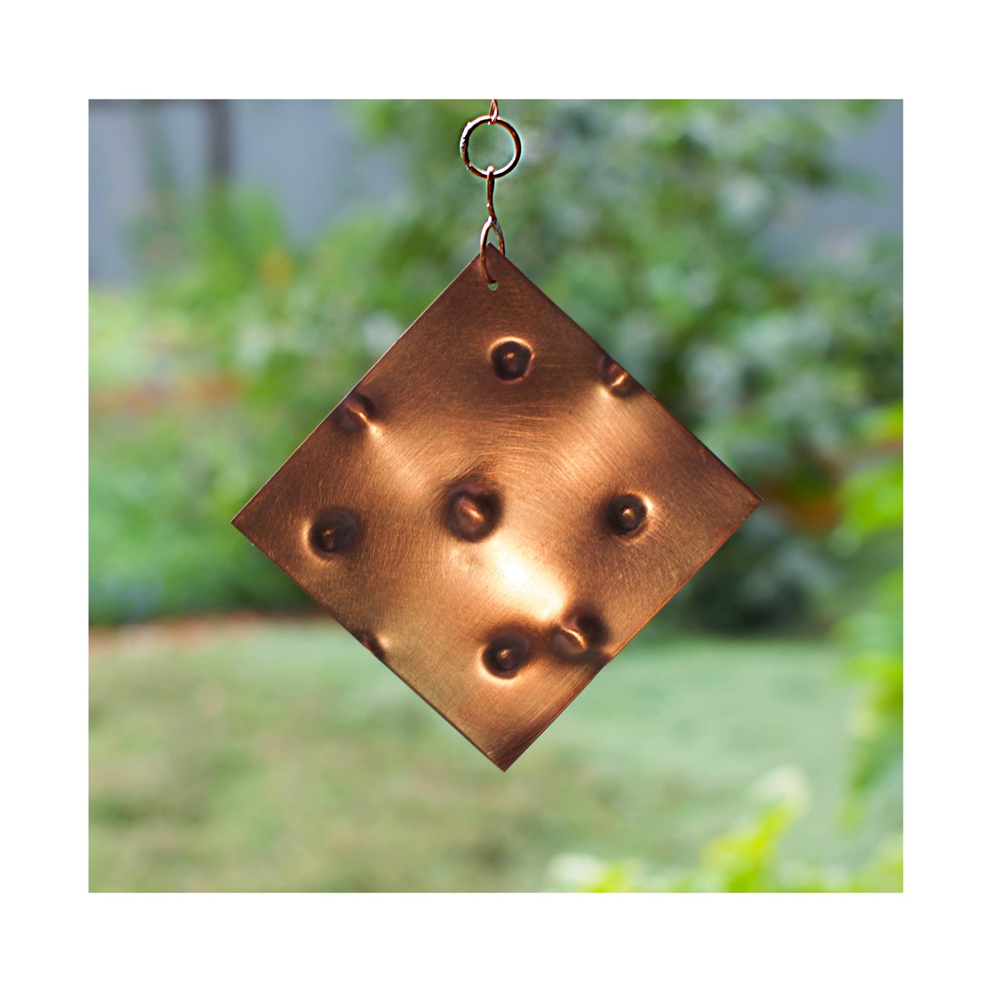 Wind Chime Colorful Glass Copper Large Outdoor Windchimes