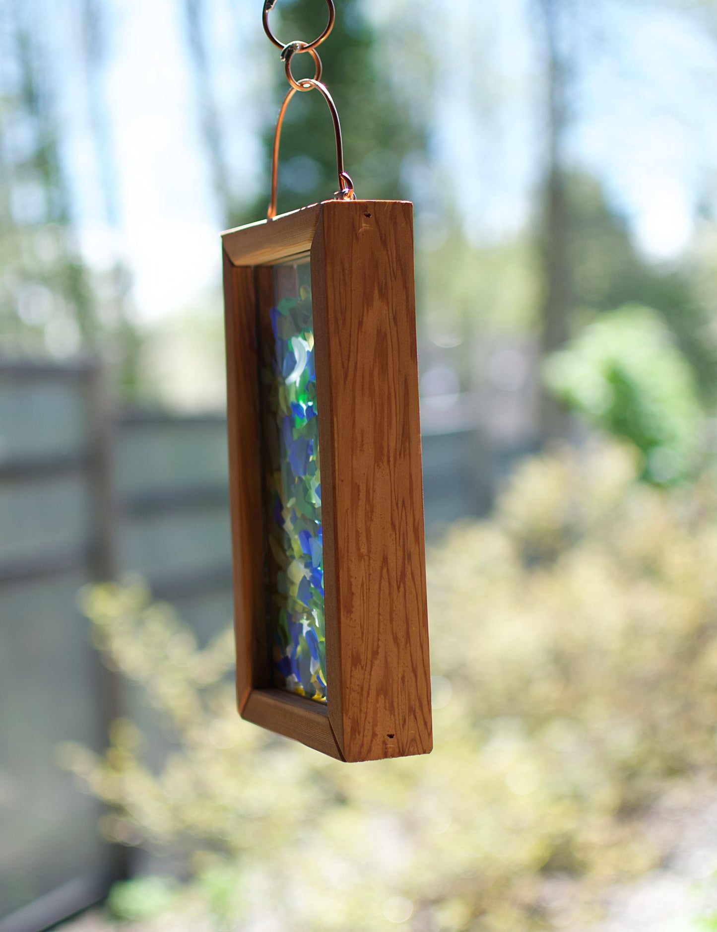 Suncatcher Kaleidoscope Sea Glass Copper Hanging