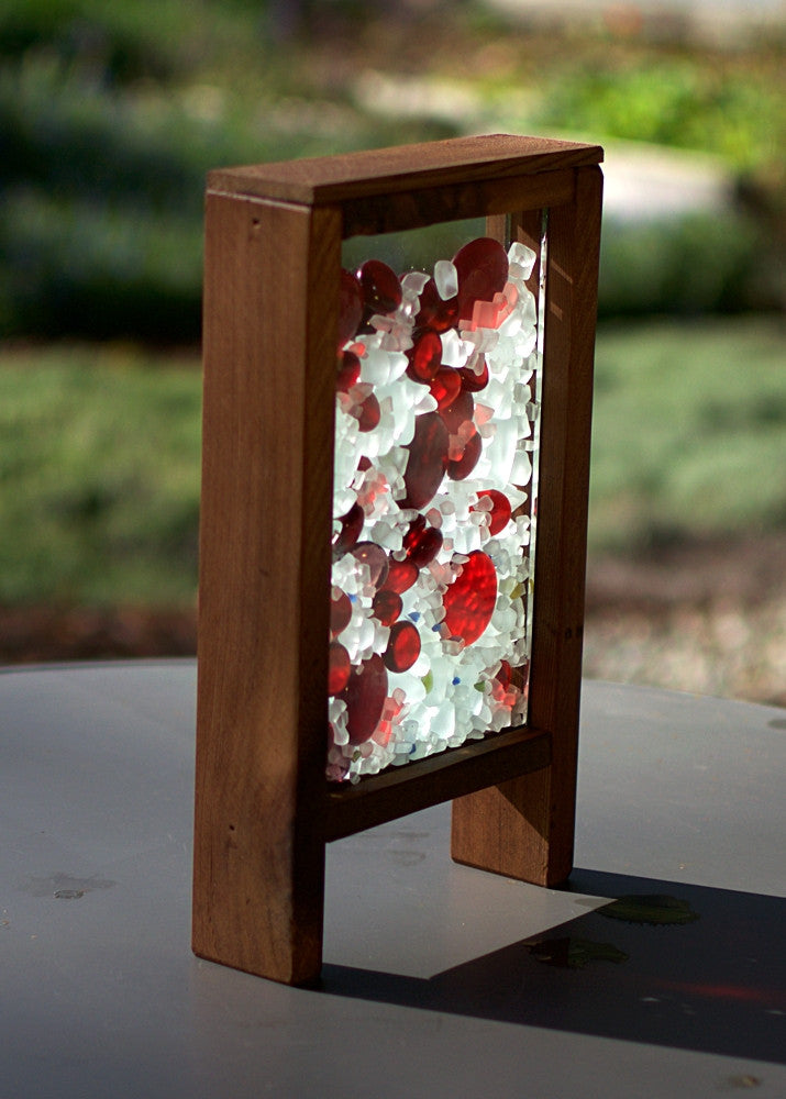 Suncatcher Red Glass Windowsill Sun Catcher Freestanding - Coast Chimes - 2