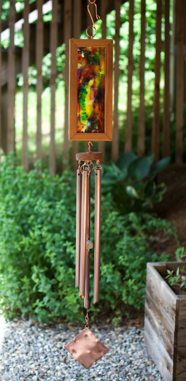 Wind Chime Art Paint Outdoor Original Windchimes