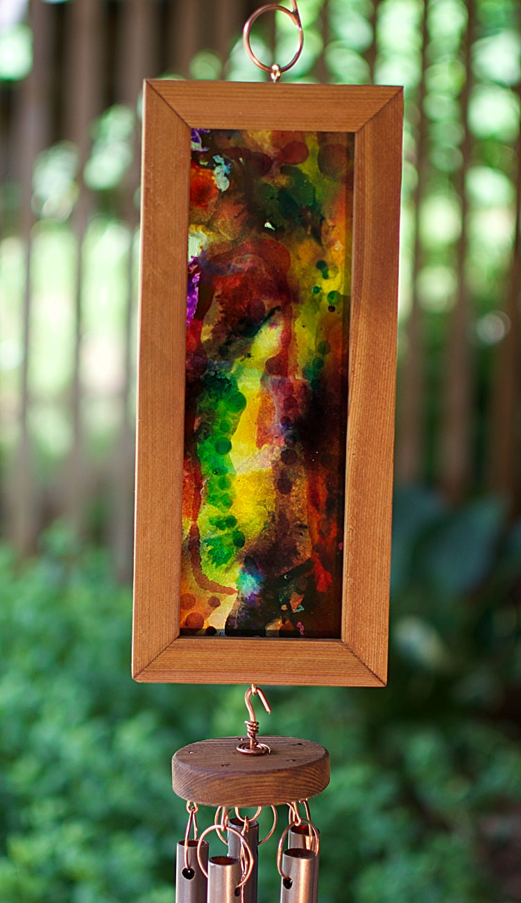 Wind Chime Art Paint Outdoor Original Windchimes