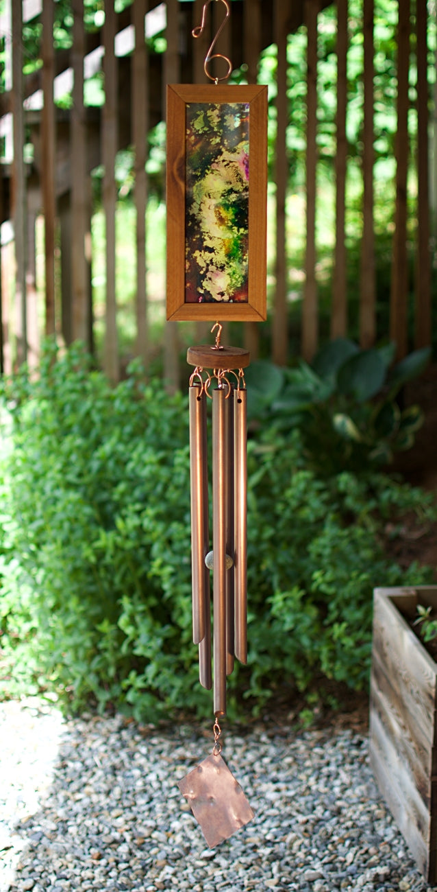 Wind Chime Art Paint Outdoor Original Windchimes