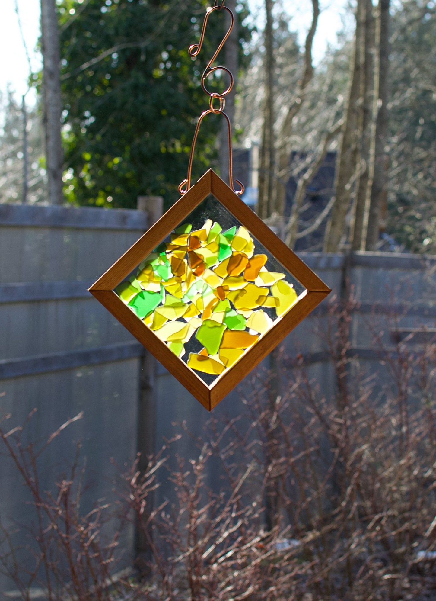 Attrape-soleil Verre de mer Couleurs chaudes de la terre Kaléidoscope