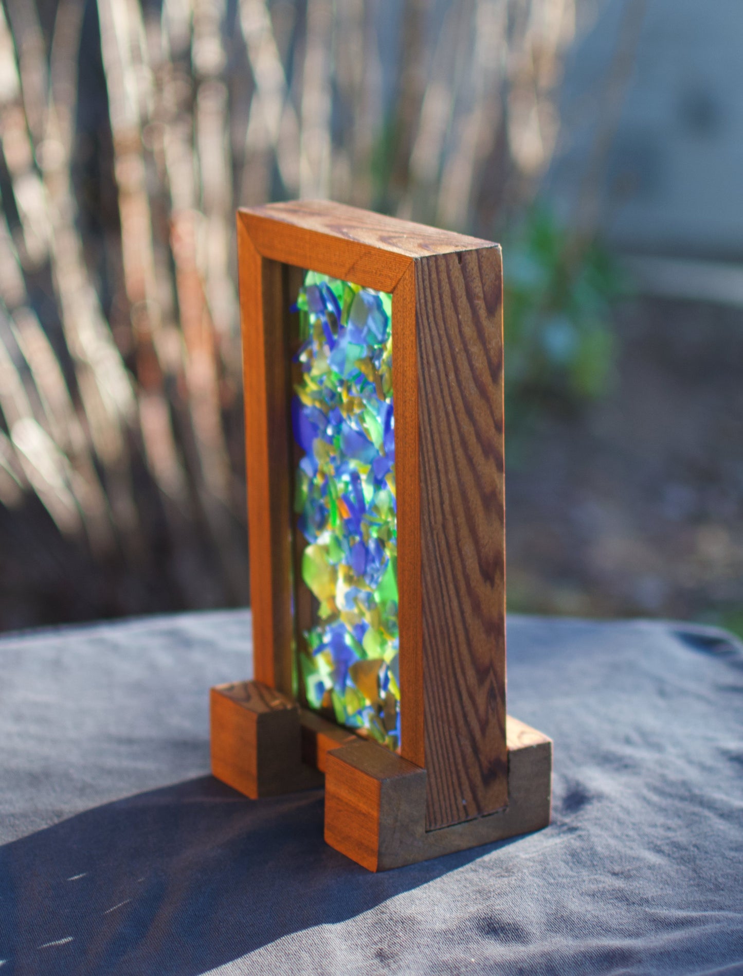 Freestanding Kaleidoscope Sea Glass Suncatcher