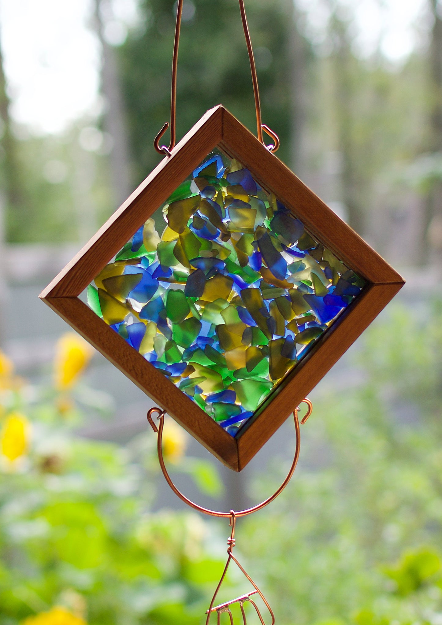 Stained Glass Outdoor Kaleidoscope Wind Chime