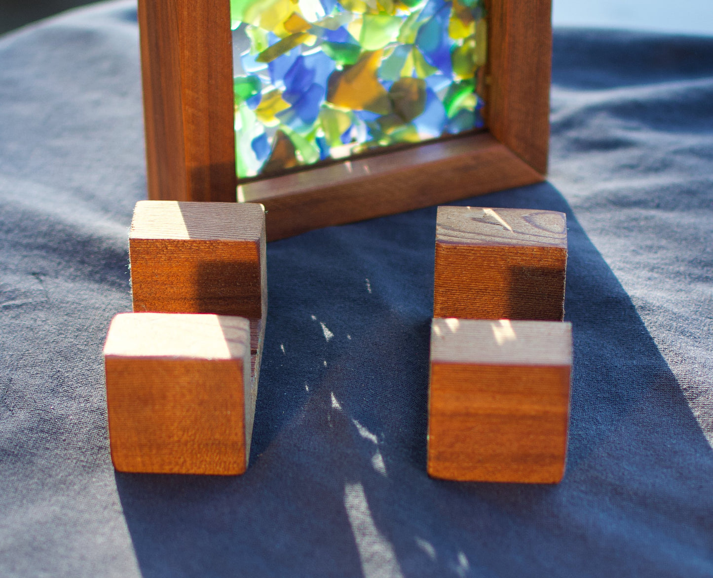 Freestanding Kaleidoscope Sea Glass Suncatcher
