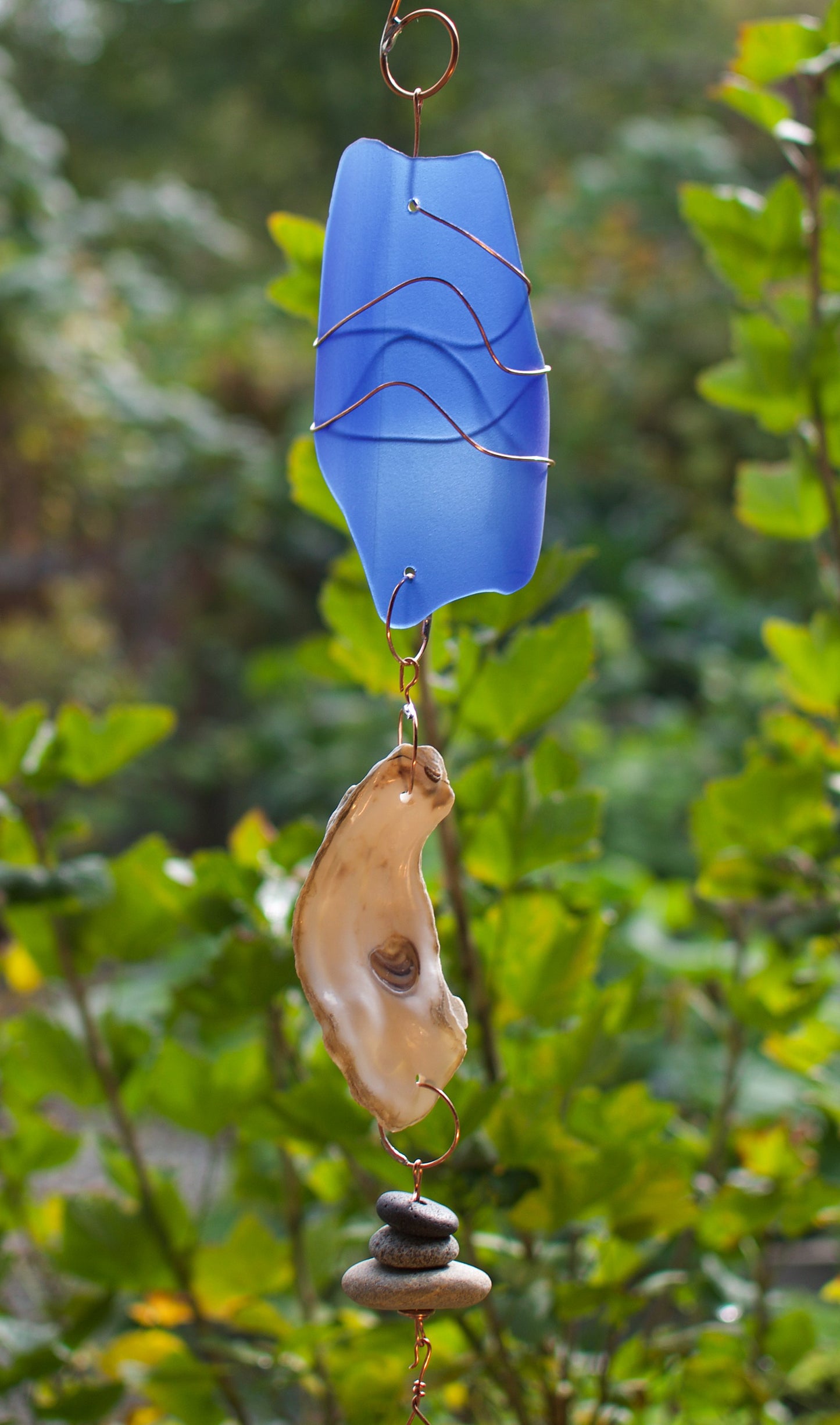 Carillon éolien Pierre de plage naturelle Coquillage en verre Carillons éoliens