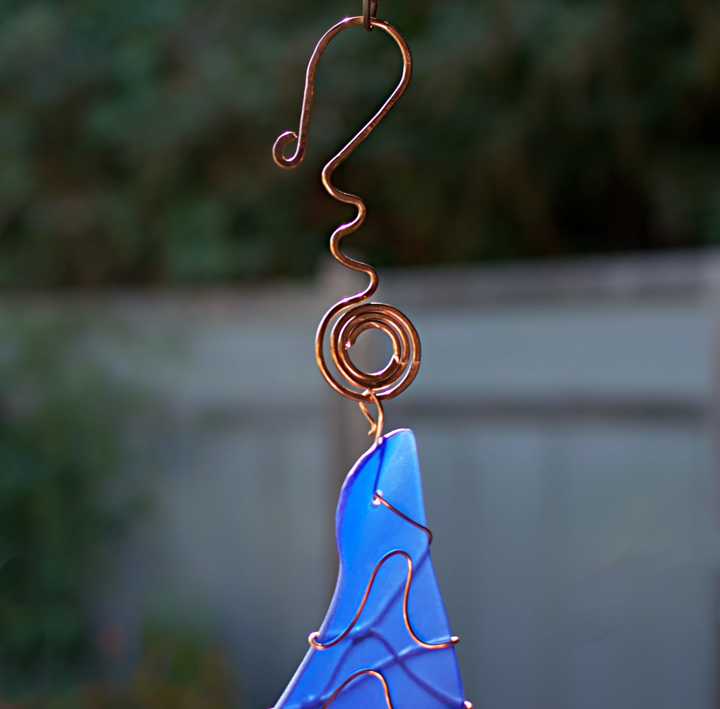 Wind Chime Suncatcher Glass Copper Outdoor Windchimes