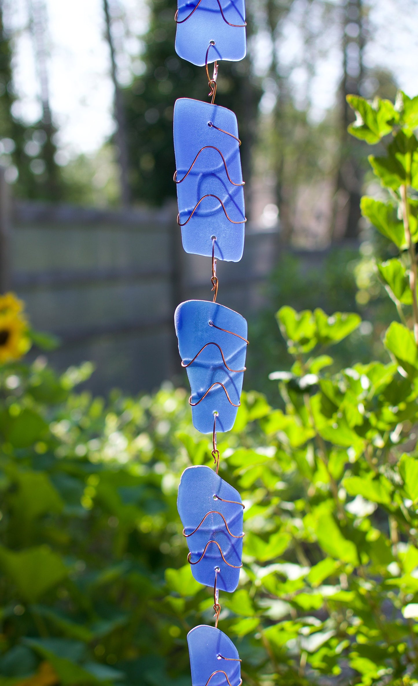 Wind Chime Sea Glass Copper Handcrafted Windchimes Extra Long