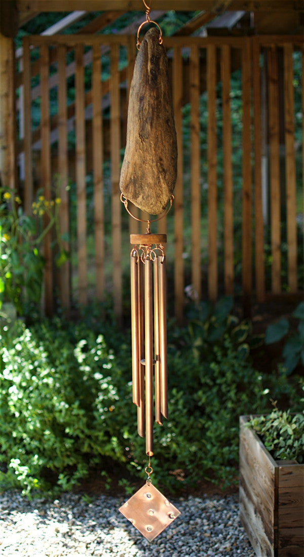 Windchime Natural Pacific Driftwood Large Copper Chimes Wind Chime - Coast Chimes - 2