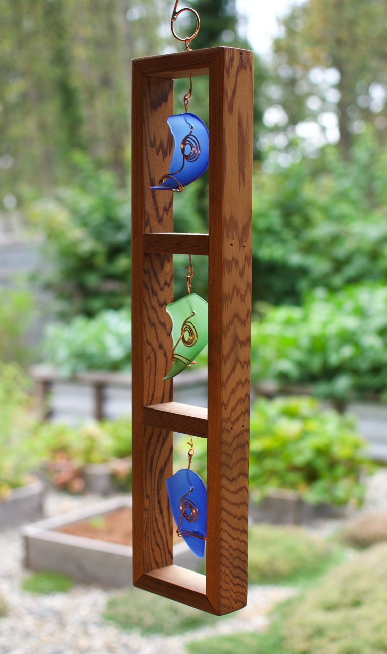 Framed Indoor or Outdoor Sea Glass Suncatcher