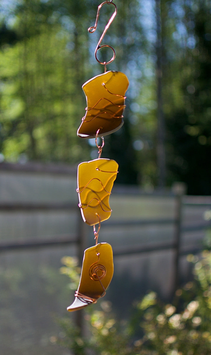 Suncatcher Sea Glass Copper Sun Catcher