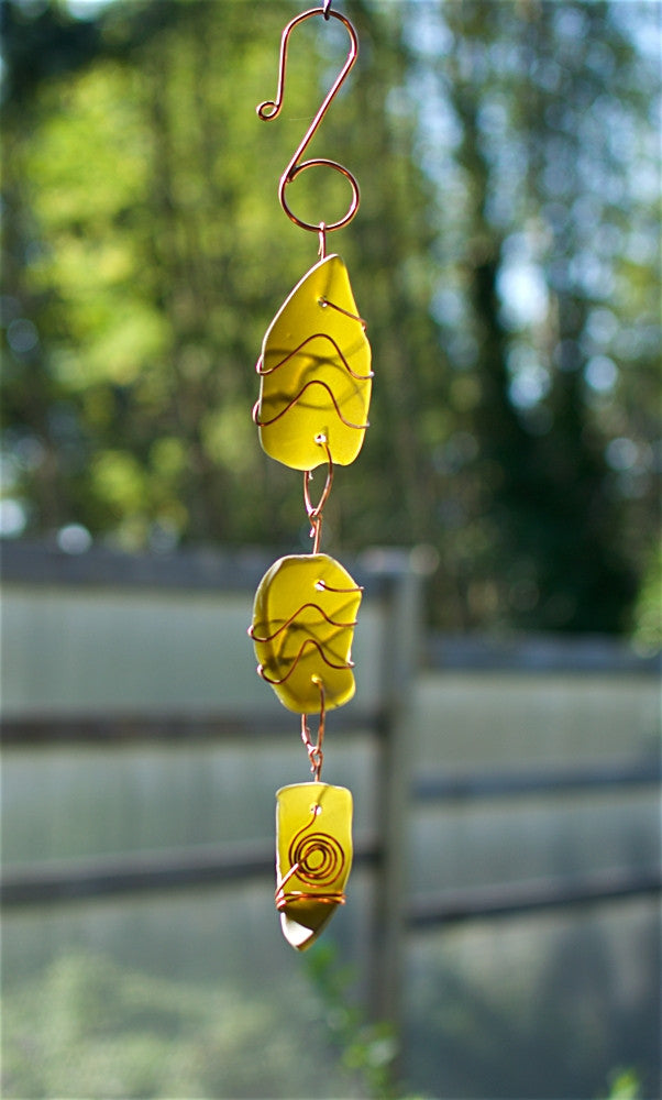 Sun Catcher Sea Glass Copper Suncatcher - Coast Chimes - 1